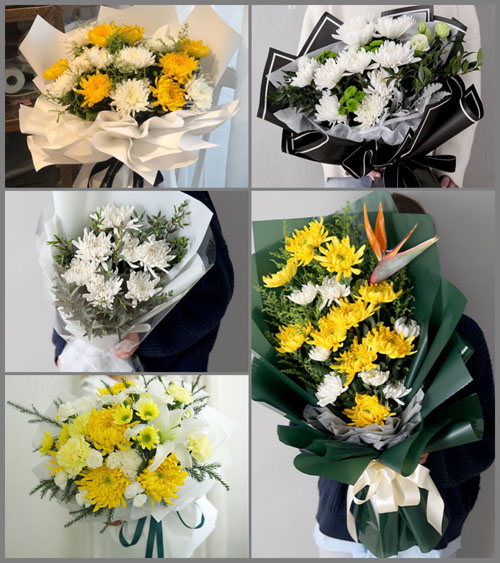 四川广元旺苍县白事花束代送